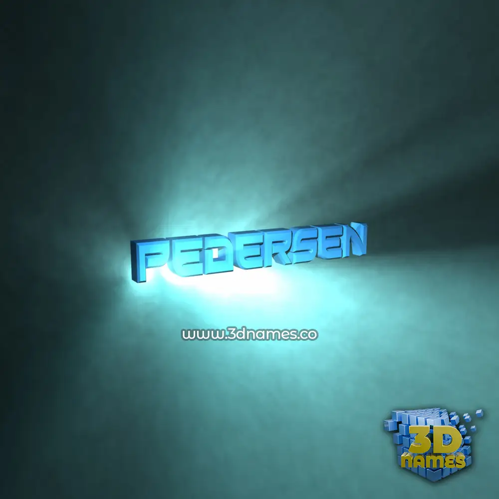 pedersen in Light Shine style - 3D name wallpaper