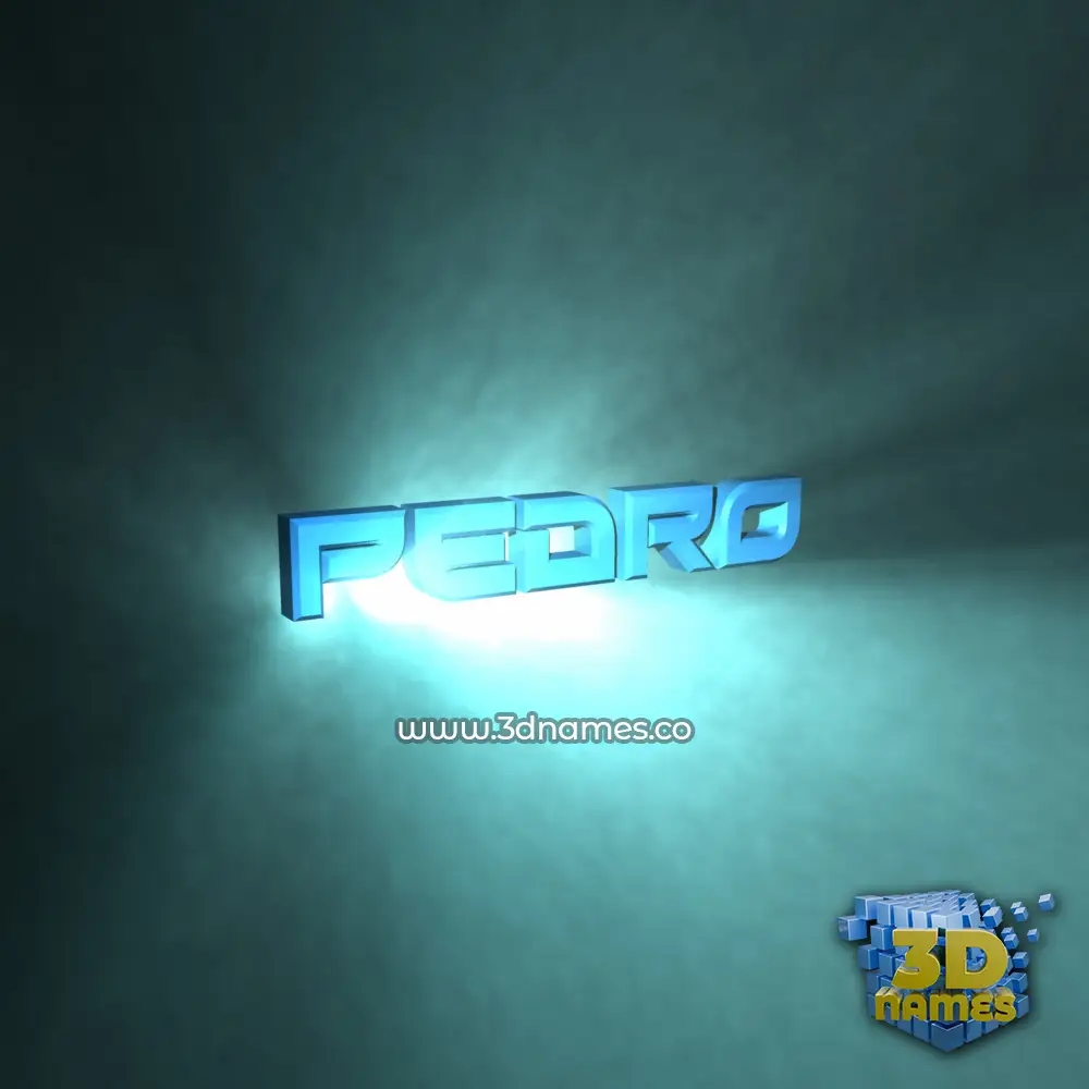 pedro in Light Shine style - 3D name wallpaper