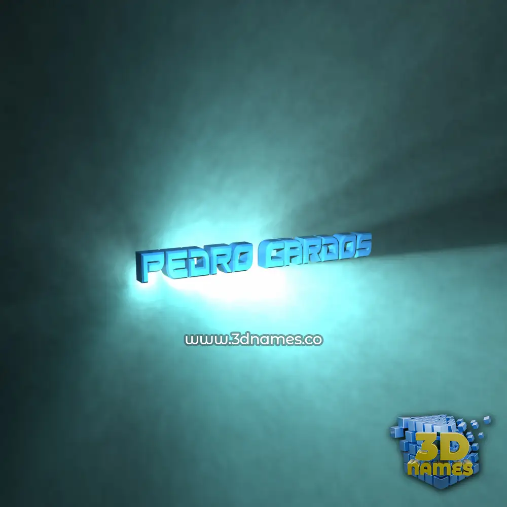 pedro cardos in Light Shine style - 3D name wallpaper