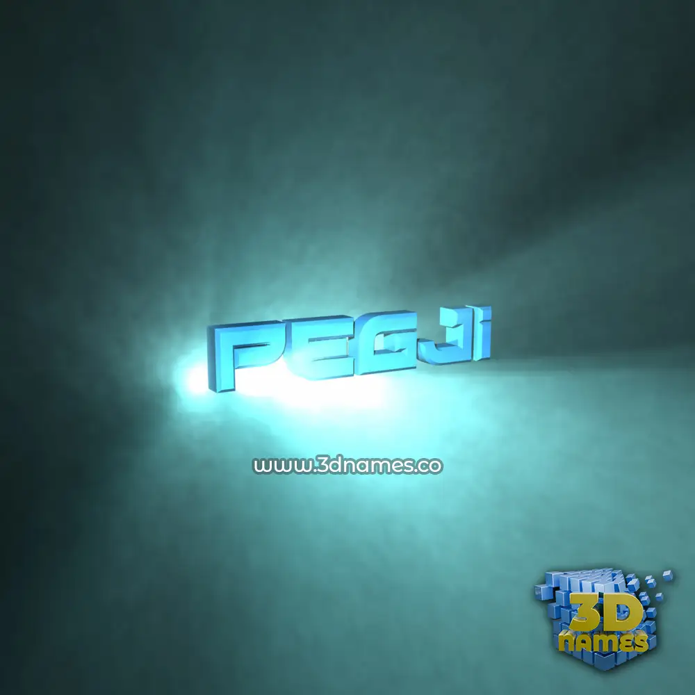 pegji in Light Shine style - 3D name wallpaper