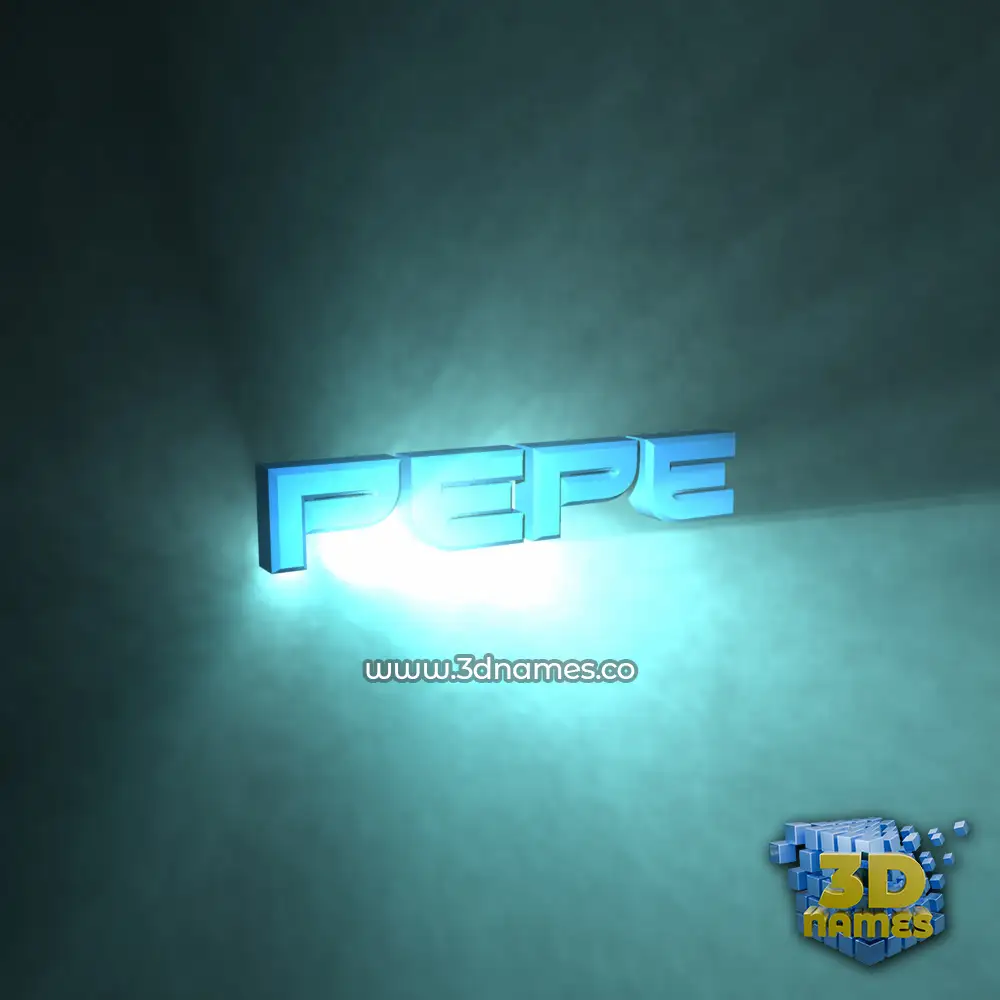pepe in Light Shine style - 3D name wallpaper
