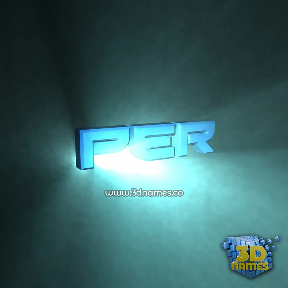 per in Light Shine style - 3D name wallpaper