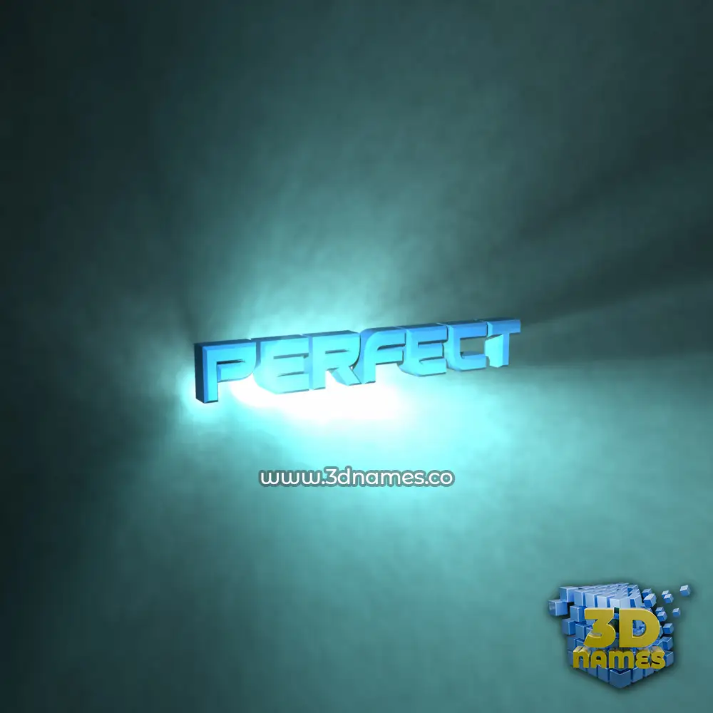 perfect in Light Shine style - 3D name wallpaper