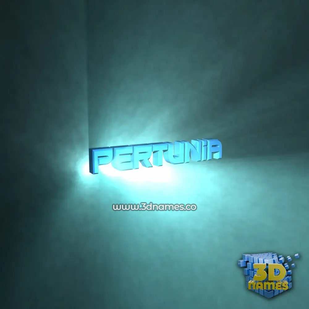 pertunia in Light Shine style - 3D name wallpaper