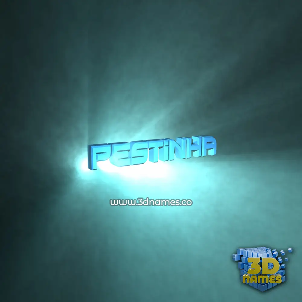 pestinha in Light Shine style - 3D name wallpaper