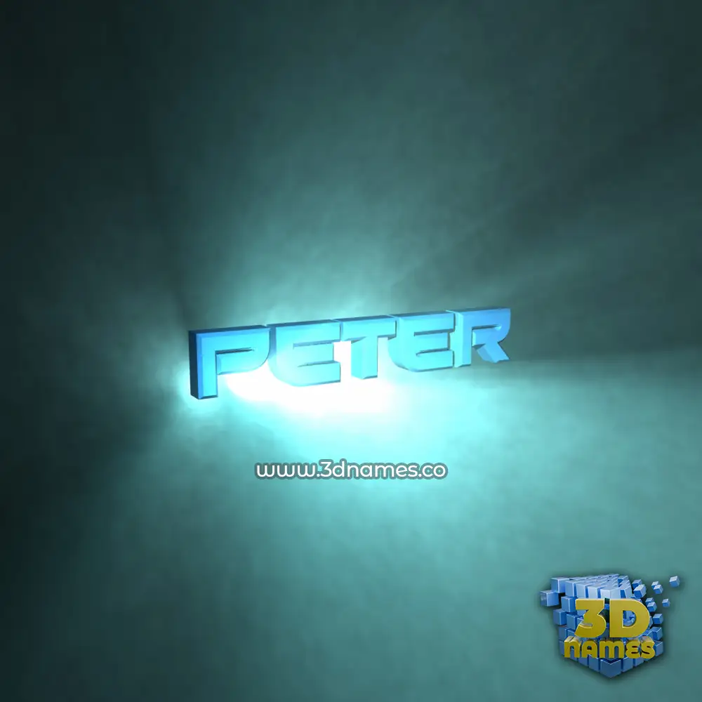 peter in Light Shine style - 3D name wallpaper