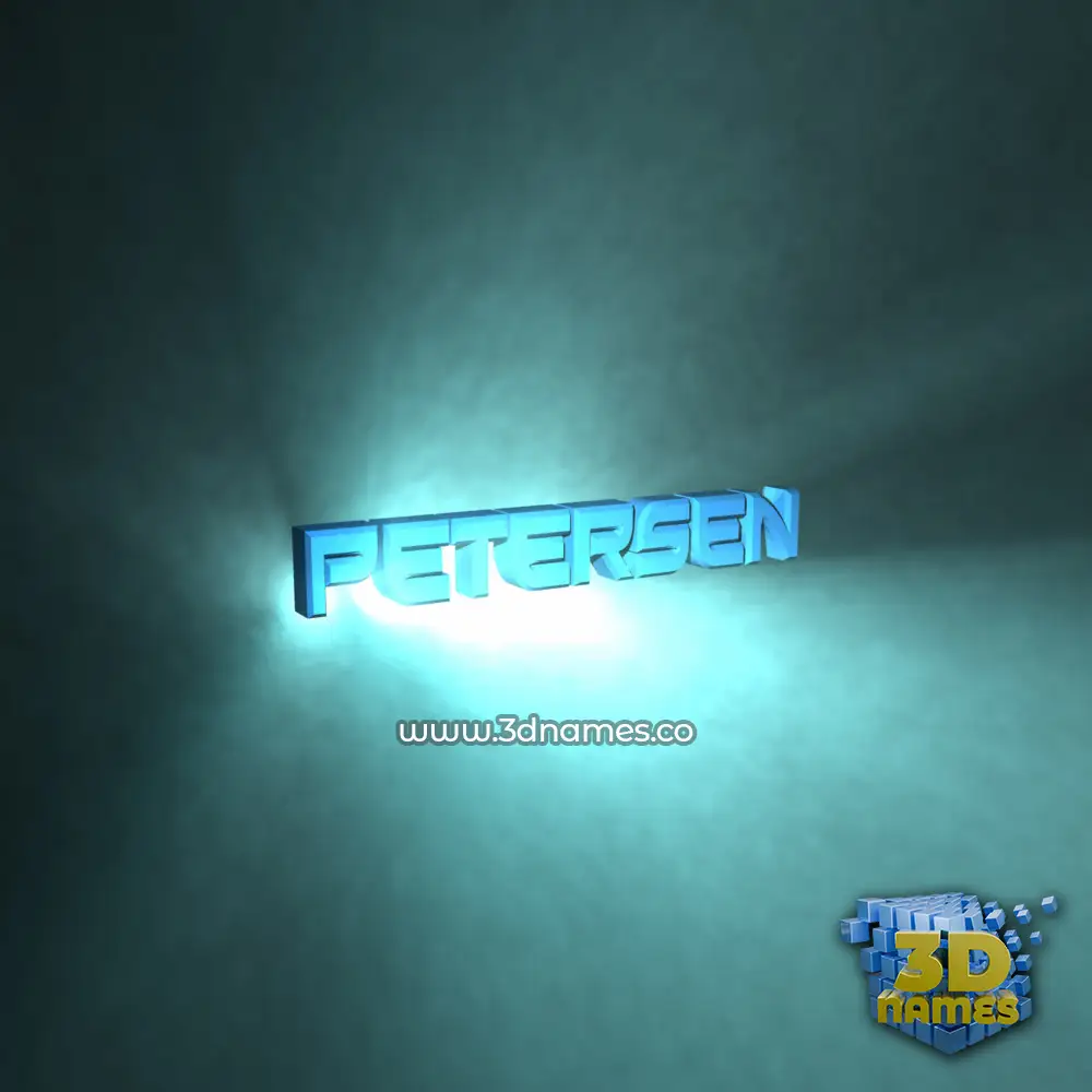 petersen in Light Shine style - 3D name wallpaper