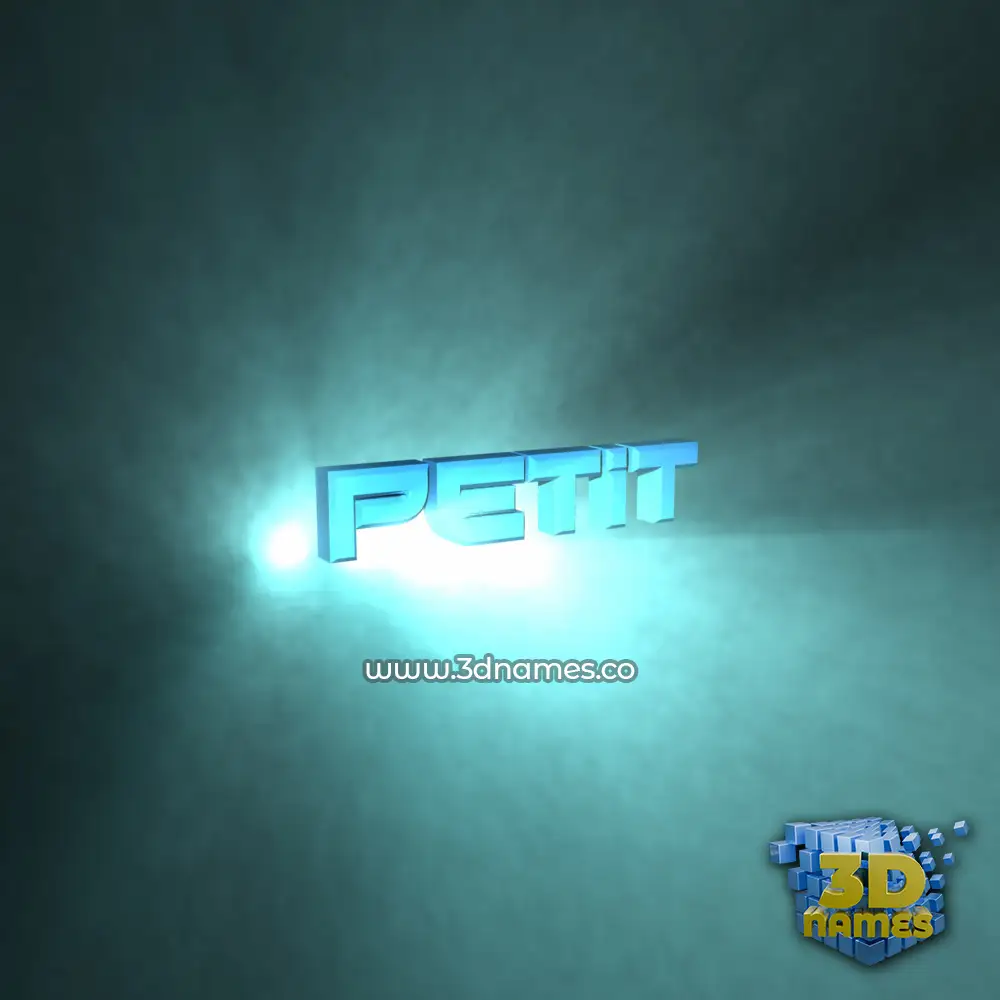 petit in Light Shine style - 3D name wallpaper