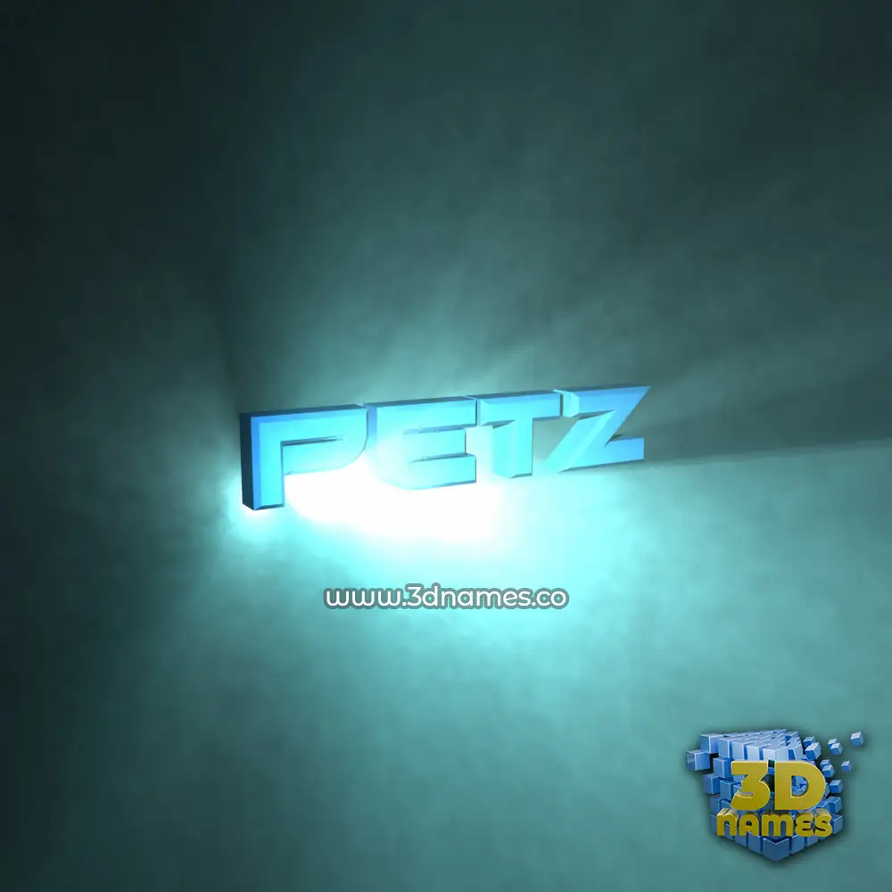 petz in Light Shine style - 3D name wallpaper