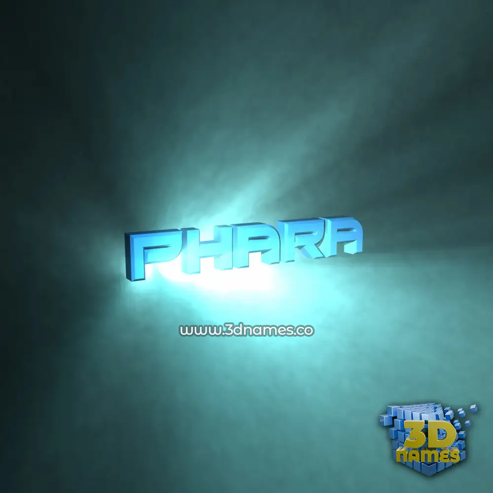 phara in Light Shine style - 3D name wallpaper