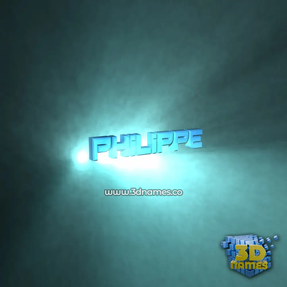 philippe in Light Shine style - 3D name wallpaper
