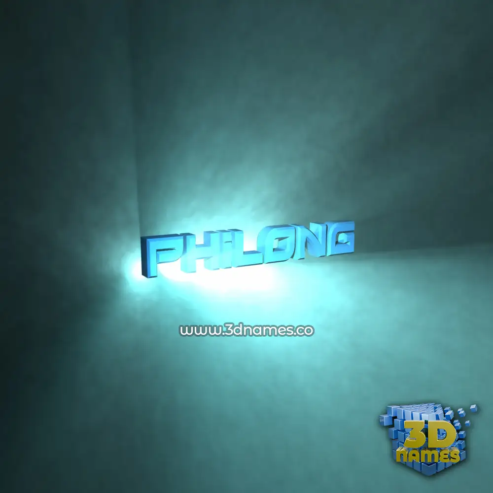 philong in Light Shine style - 3D name wallpaper
