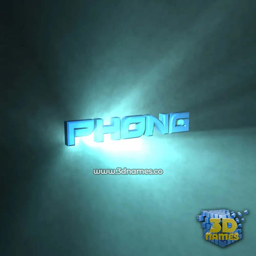 phong in Light Shine style - 3D name wallpaper