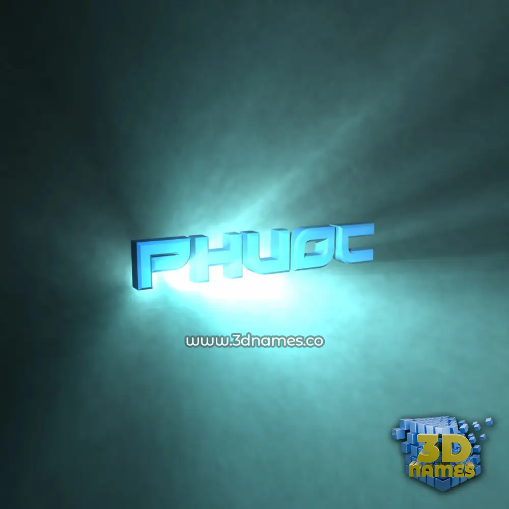 phuoc in Light Shine style - 3D name wallpaper