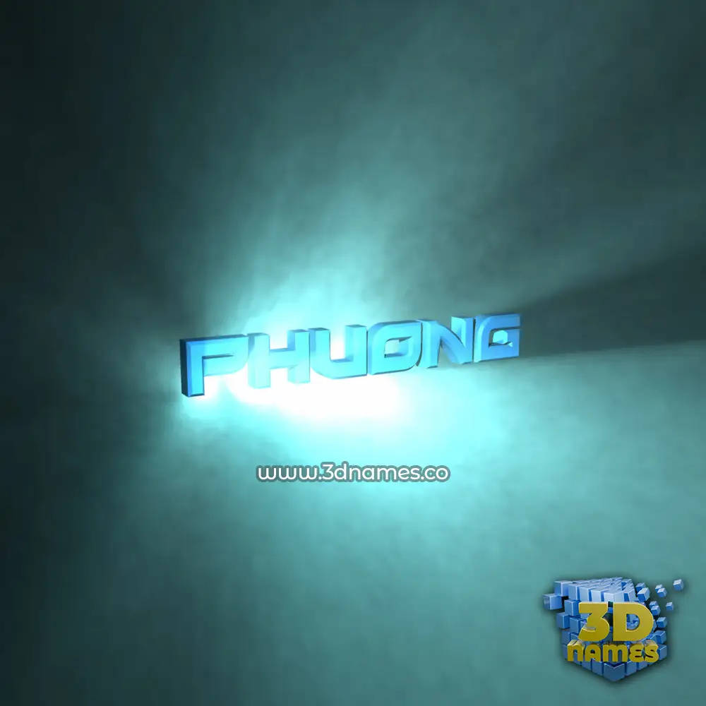 phuong in Light Shine style - 3D name wallpaper