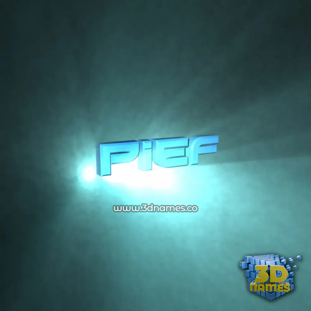 pief in Light Shine style - 3D name wallpaper