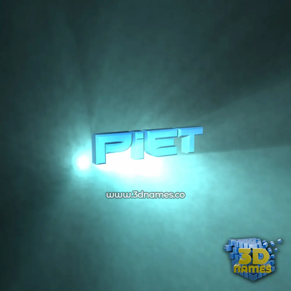 piet in Light Shine style - 3D name wallpaper