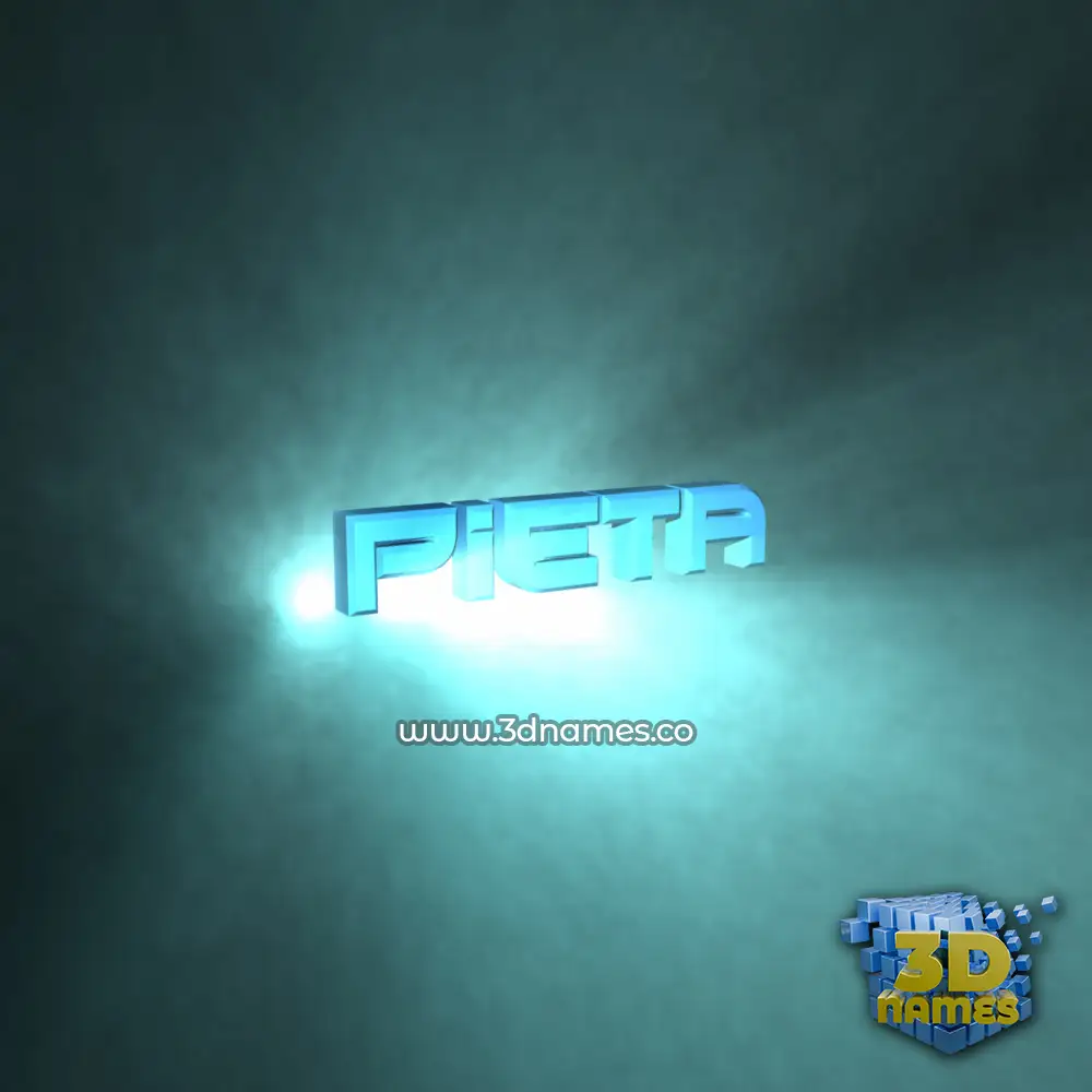 pieta in Light Shine style - 3D name wallpaper