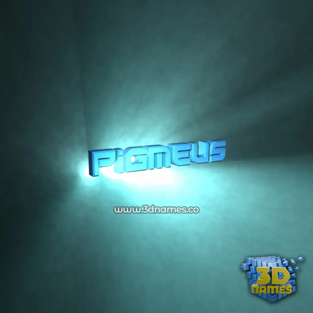 pigmeus in Light Shine style - 3D name wallpaper