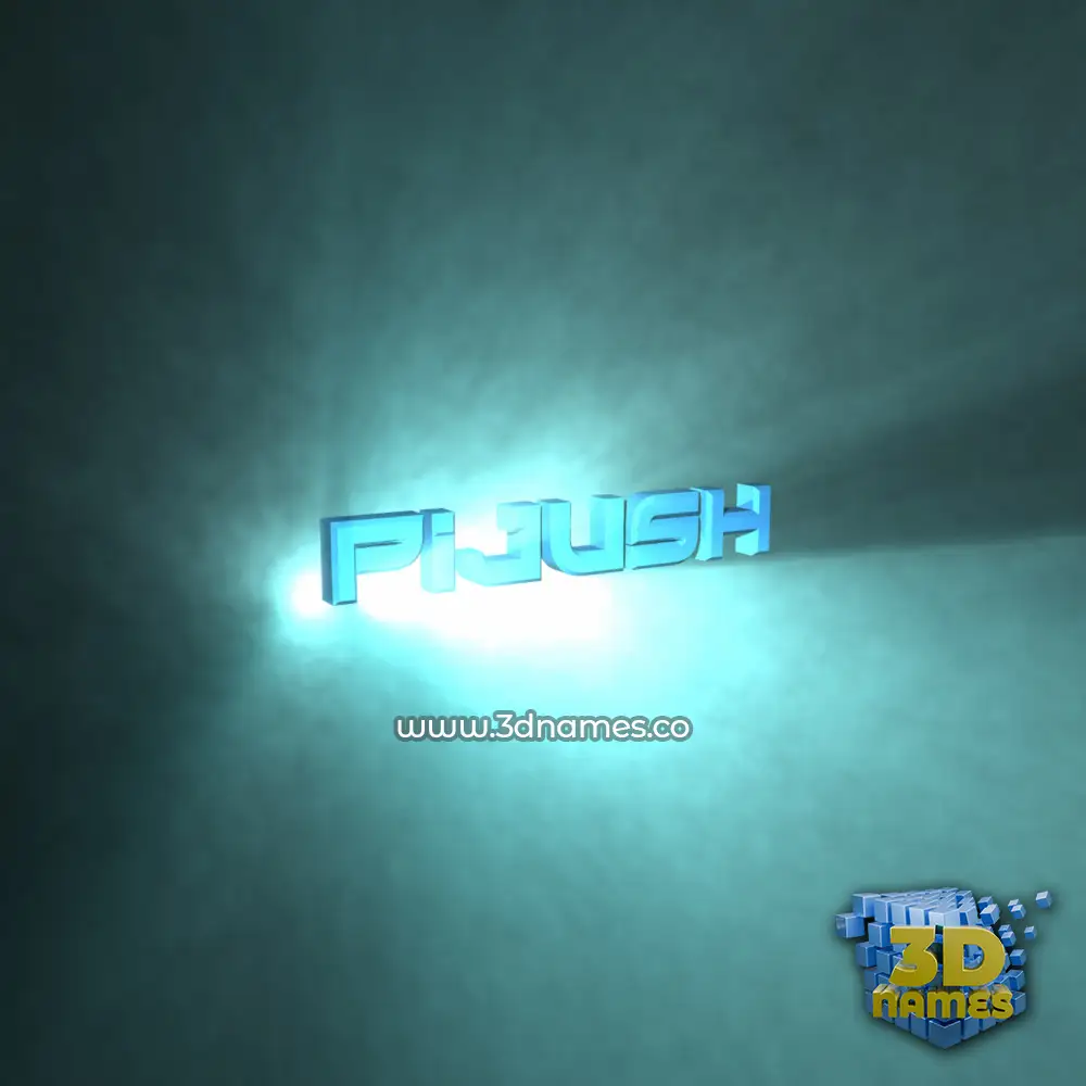 pijush in Light Shine style - 3D name wallpaper