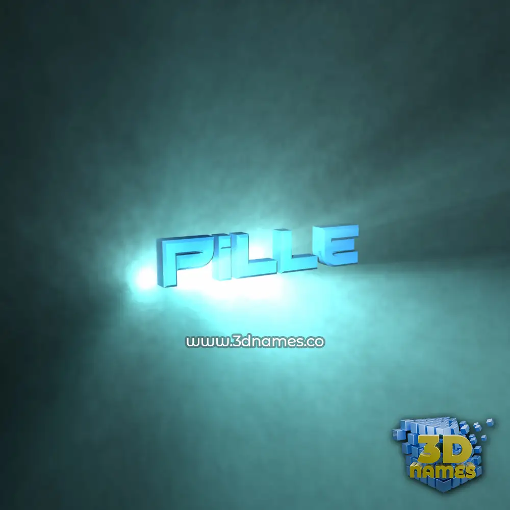 pille in Light Shine style - 3D name wallpaper