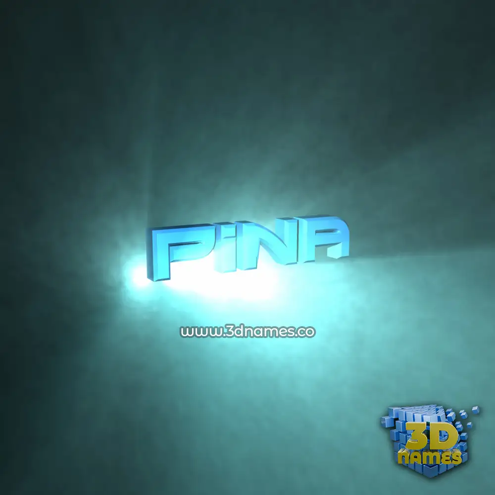 pina in Light Shine style - 3D name wallpaper