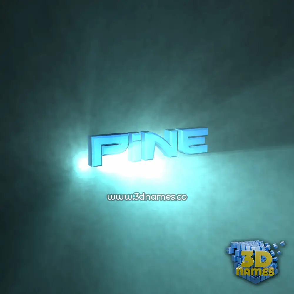 pine in Light Shine style - 3D name wallpaper