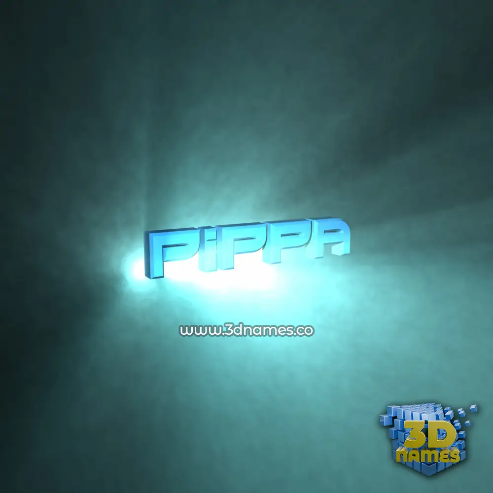 pippa in Light Shine style - 3D name wallpaper