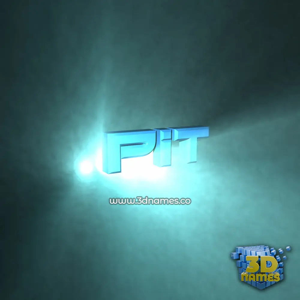 pit in Light Shine style - 3D name wallpaper