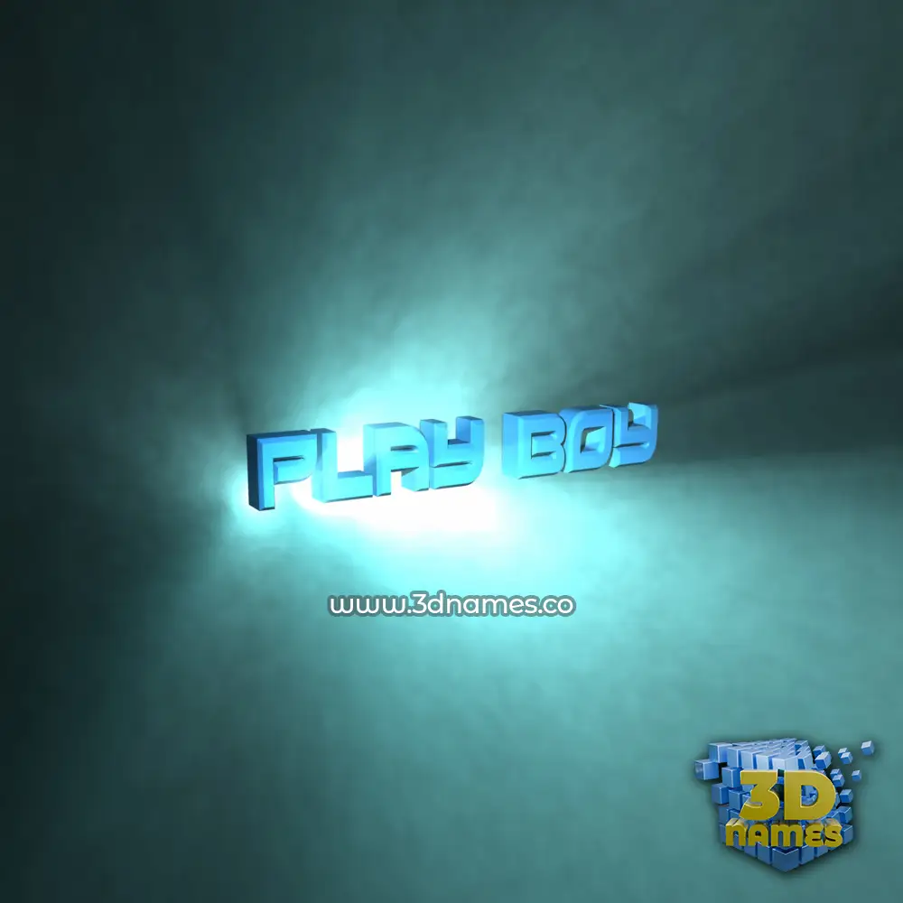 play boy in Light Shine style - 3D name wallpaper