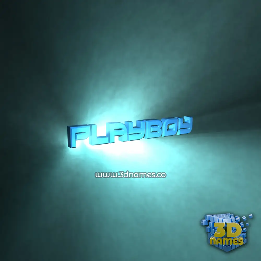 playboy in Light Shine style - 3D name wallpaper