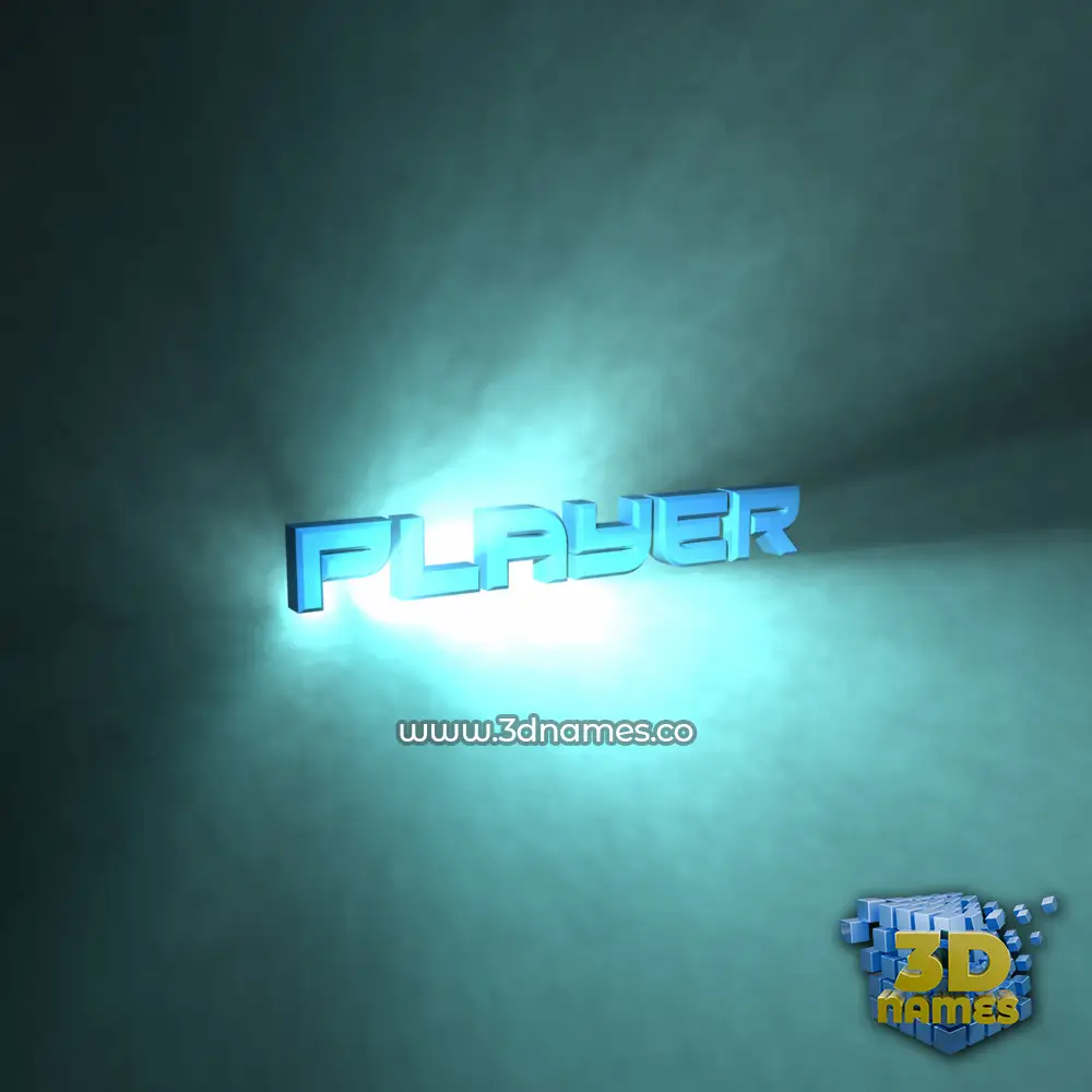 player in Light Shine style - 3D name wallpaper
