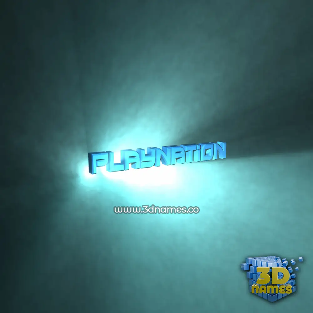 playnation in Light Shine style - 3D name wallpaper