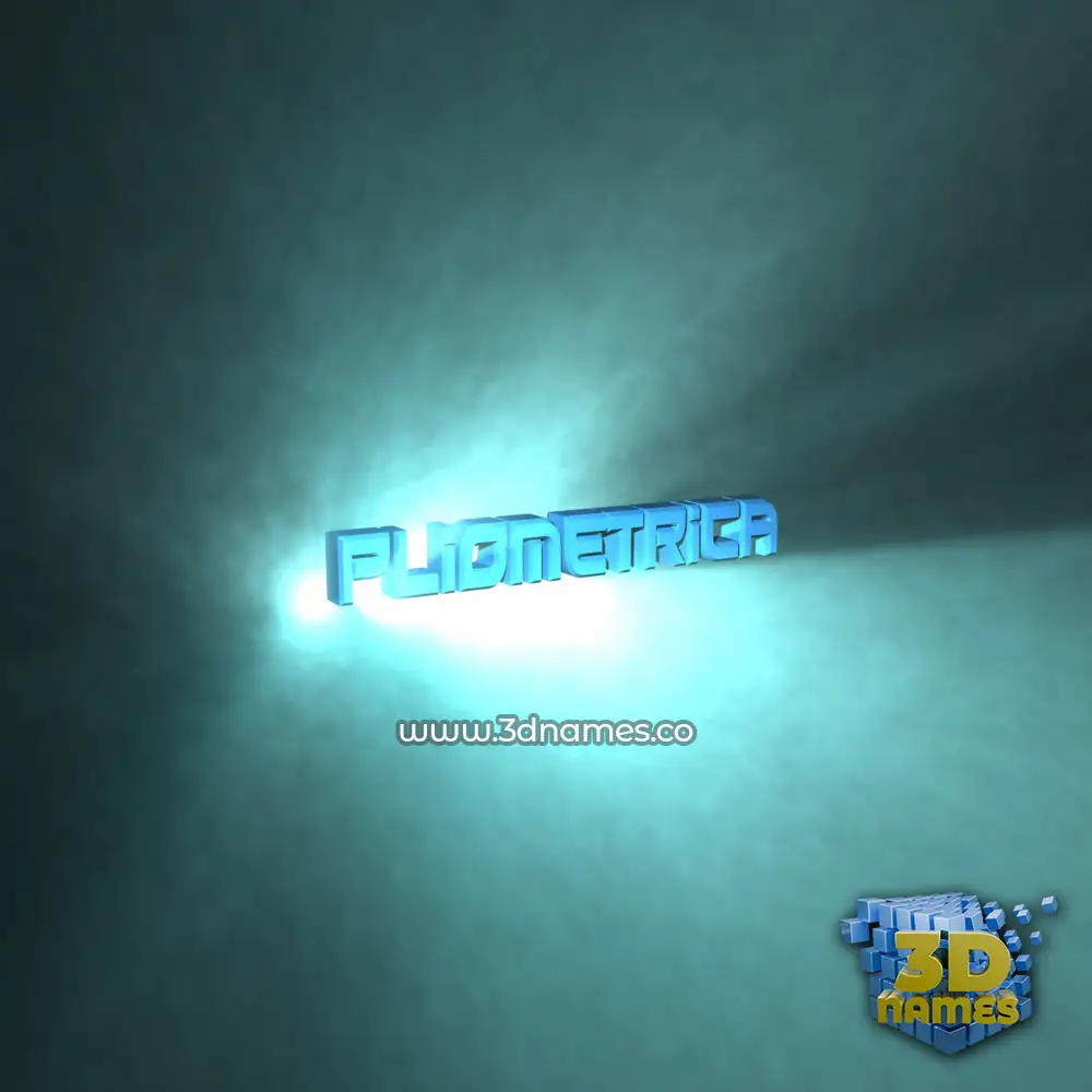 pliometrica in Light Shine style - 3D name wallpaper