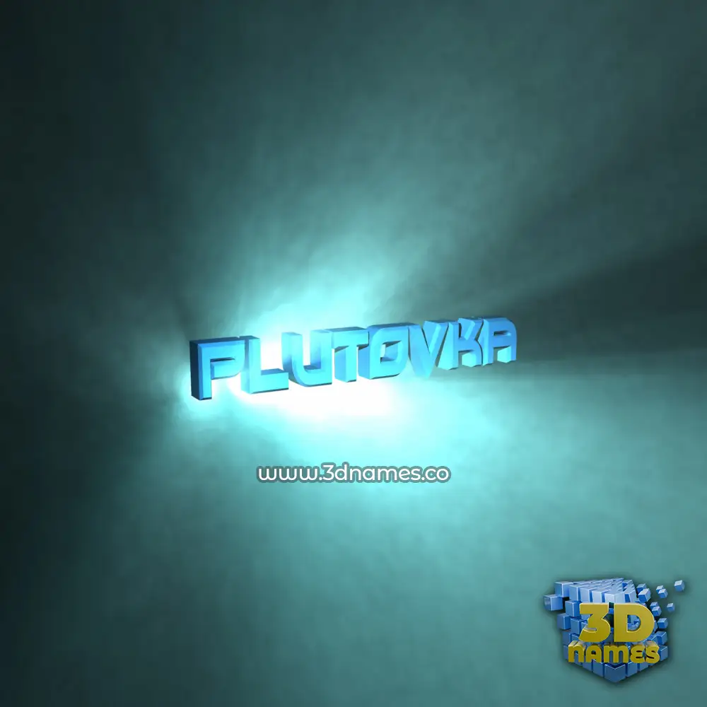 plutovka in Light Shine style - 3D name wallpaper
