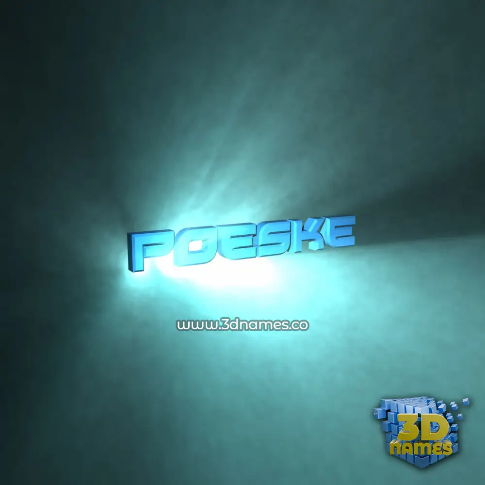 poeske in Light Shine style - 3D name wallpaper