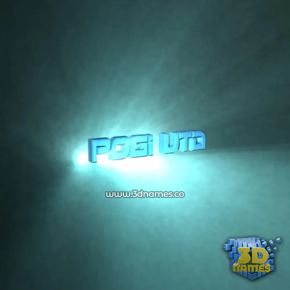 pogi utd in Light Shine style - 3D name wallpaper
