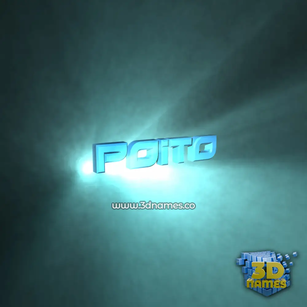 poito in Light Shine style - 3D name wallpaper