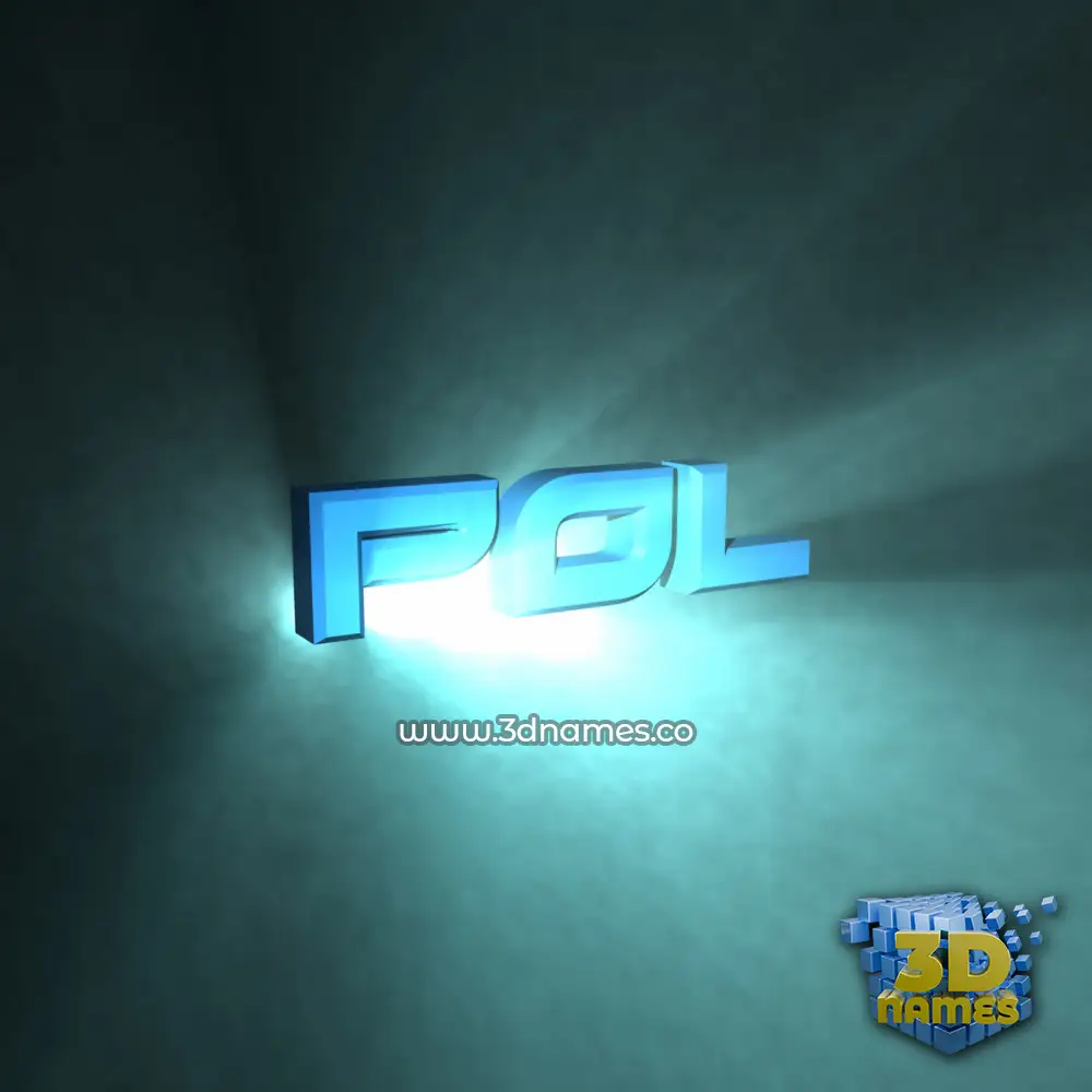 pol in Light Shine style - 3D name wallpaper