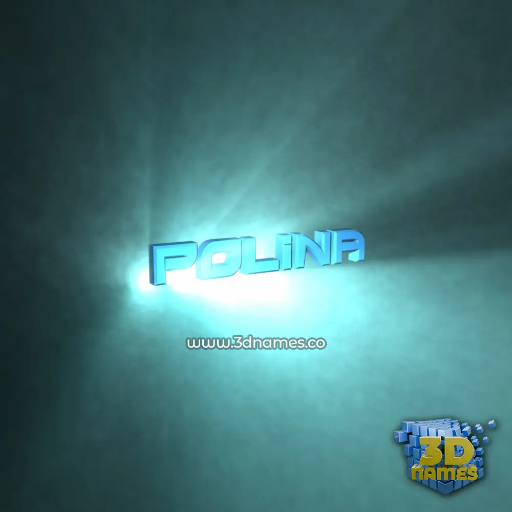 polina in Light Shine style - 3D name wallpaper