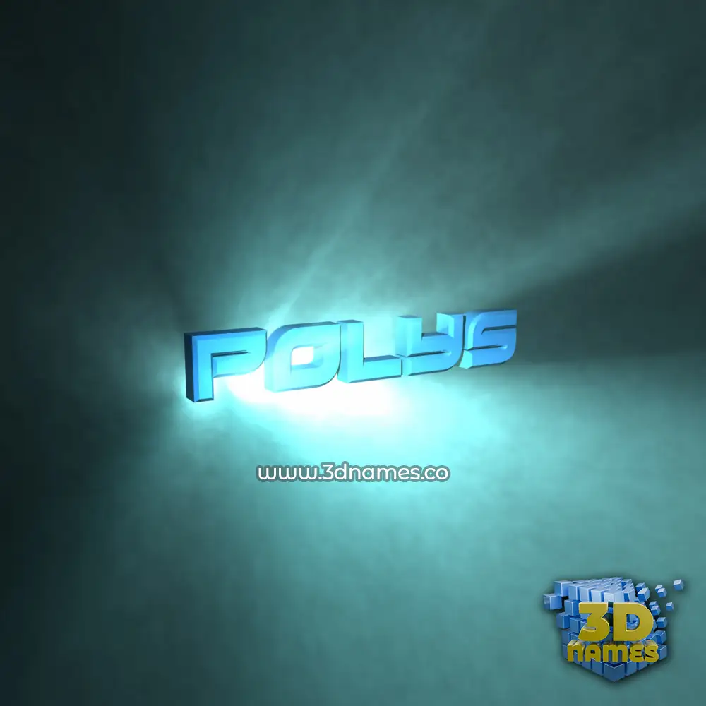 polys in Light Shine style - 3D name wallpaper