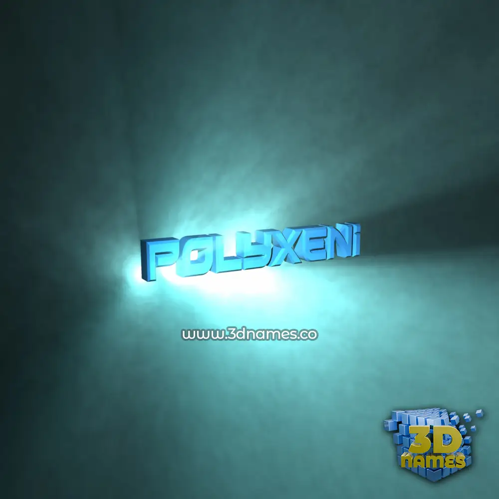 polyxeni in Light Shine style - 3D name wallpaper