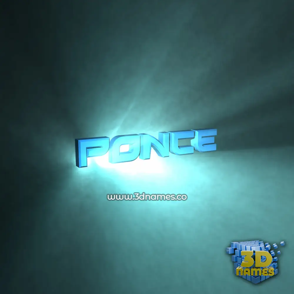 ponce in Light Shine style - 3D name wallpaper