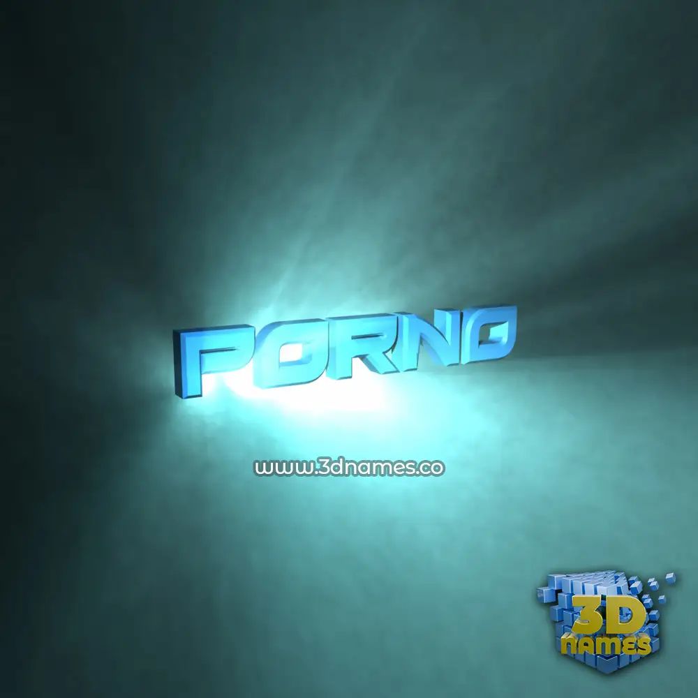 porno in Light Shine style - 3D name wallpaper