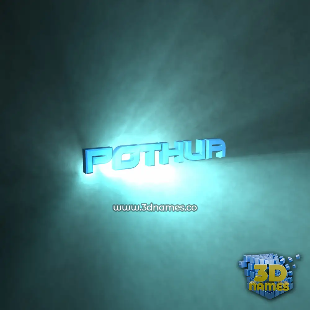 pothua in Light Shine style - 3D name wallpaper