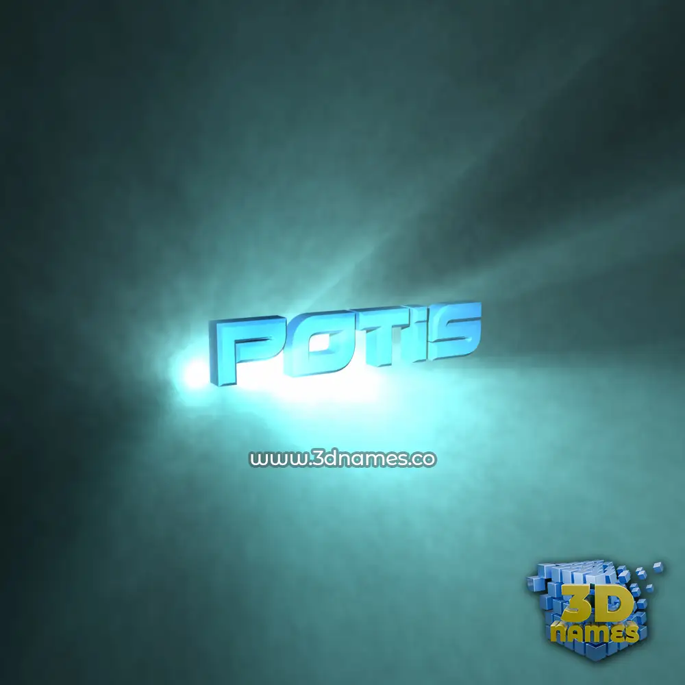 potis in Light Shine style - 3D name wallpaper