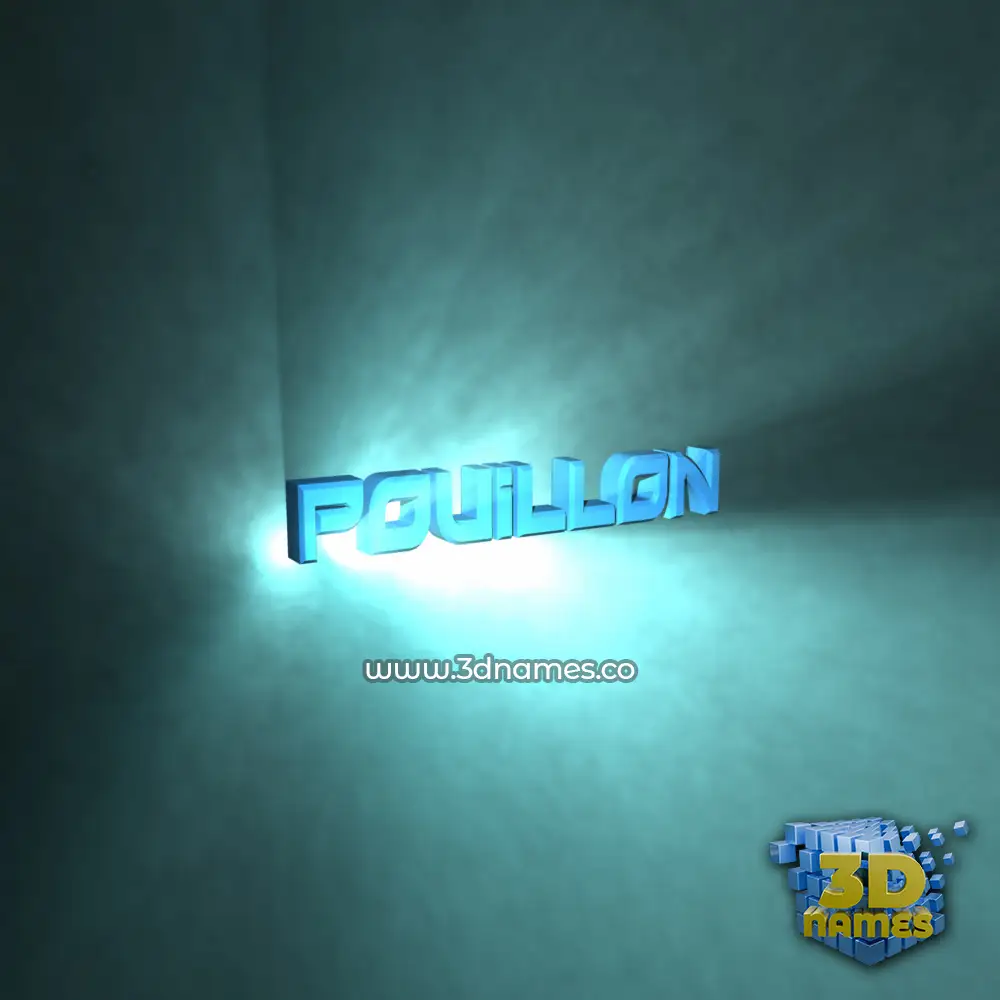 pouillon in Light Shine style - 3D name wallpaper