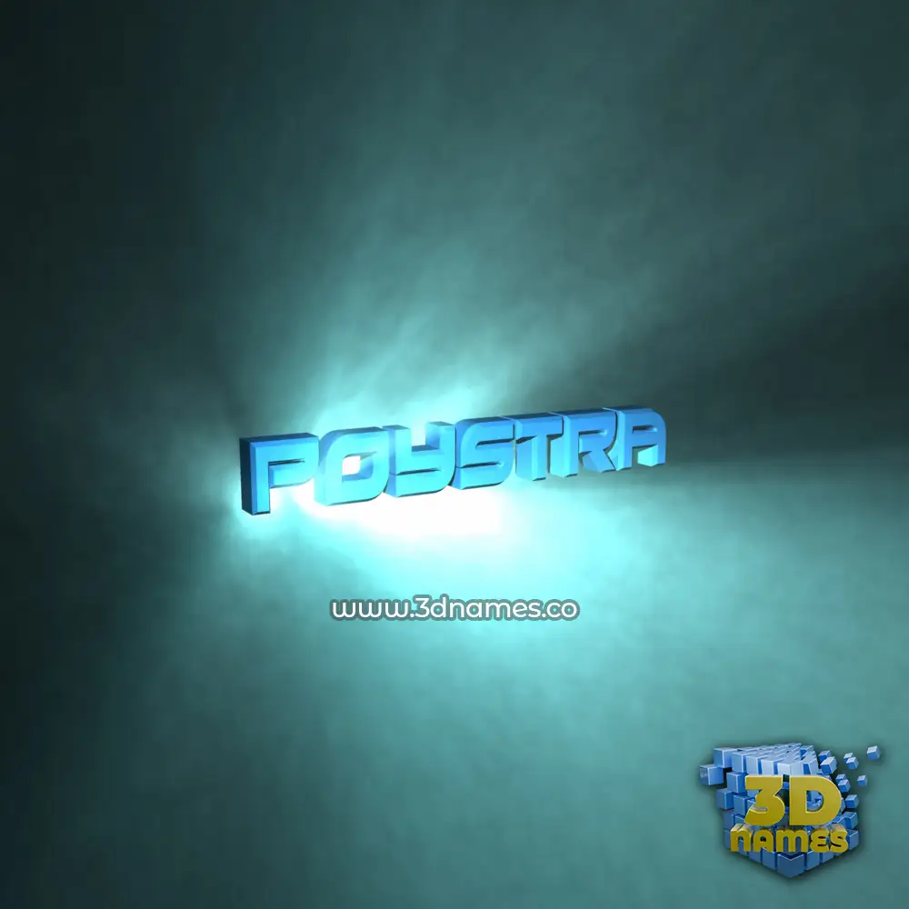poystra in Light Shine style - 3D name wallpaper