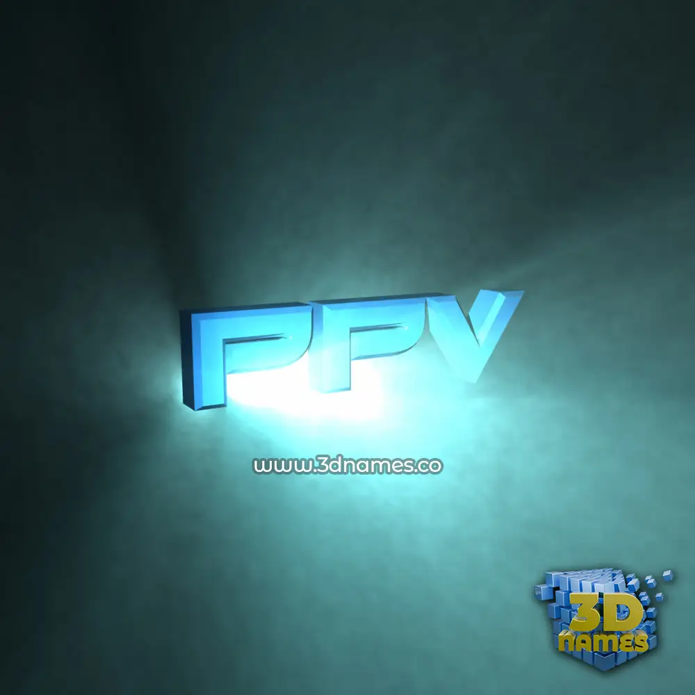 ppv in Light Shine style - 3D name wallpaper