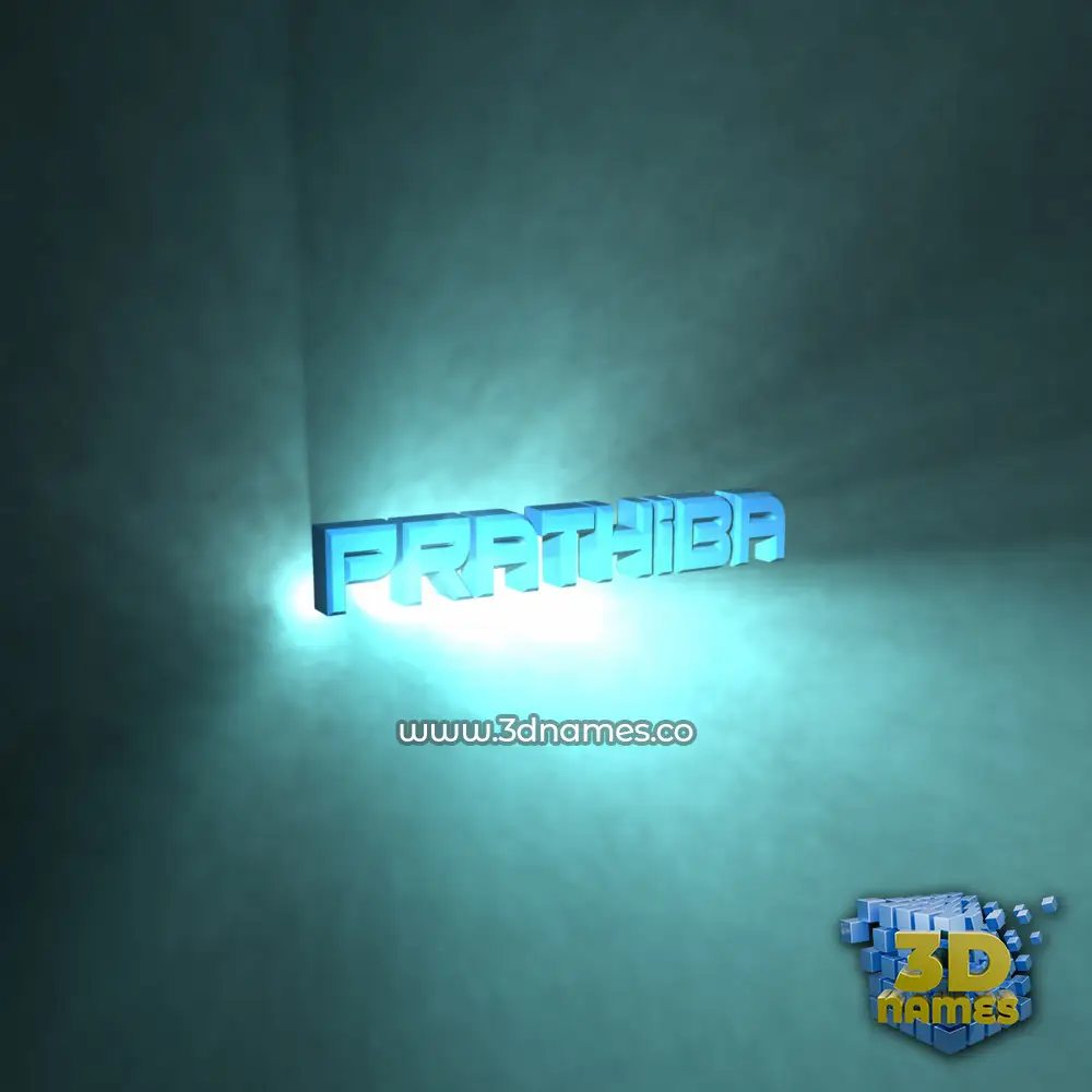 prathiba in Light Shine style - 3D name wallpaper